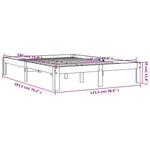 Bed Frame without Mattress Wax Brown 120x190 cm Small Double Solid Wood Pine - Bargainia.com - 