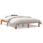 Bed Frame without Mattress Wax Brown 120x190 cm Small Double Solid Wood Pine - Bargainia.com - 