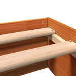 Bed Frame without Mattress Wax Brown 120x190 cm Small Double Solid Wood Pine - Bargainia.com - 