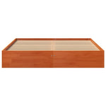 Bed Frame without Mattress Wax Brown 120x190 cm Small Double Solid Wood Pine - Bargainia.com - 