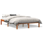 Bed Frame without Mattress Wax Brown 120x190 cm Small Double Solid Wood Pine - Bargainia.com - 