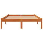 Bed Frame without Mattress Wax Brown 120x190 cm Small Double Solid Wood Pine - Bargainia.com - 