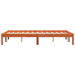 Bed Frame without Mattress Wax Brown 120x190 cm Small Double Solid Wood Pine - Bargainia.com - 