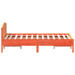 Bed Frame without Mattress Wax Brown 120x190 cm Small Double Solid Wood Pine - Bargainia.com - 