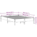 Bed Frame without Mattress Wax Brown 120x190 cm Small Double Solid Wood Pine - Bargainia.com - 