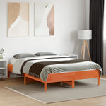 Bed Frame without Mattress Wax Brown 120x190 cm Small Double Solid Wood Pine - Bargainia.com - 