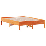 Bed Frame without Mattress Wax Brown 120x190 cm Small Double Solid Wood Pine - Bargainia.com - 