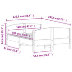 Bed Frame without Mattress Wax Brown 120x190 cm Small Double Solid Wood Pine - Bargainia.com - 