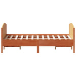 Bed Frame without Mattress Wax Brown 120x190 cm Small Double Solid Wood Pine - Bargainia.com - 