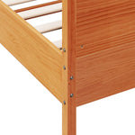 Bed Frame without Mattress Wax Brown 120x190 cm Small Double Solid Wood Pine - Bargainia.com - 