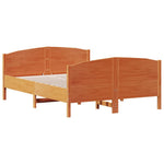 Bed Frame without Mattress Wax Brown 120x190 cm Small Double Solid Wood Pine - Bargainia.com - 