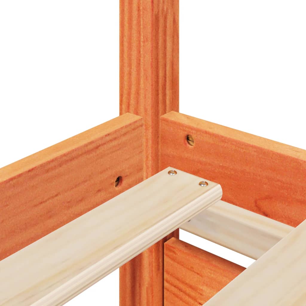Bed Frame without Mattress Wax Brown 120x190 cm Small Double Solid Wood Pine - Bargainia.com - 