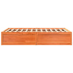 Bed Frame without Mattress Wax Brown 120x190 cm Small Double Solid Wood Pine - Bargainia.com - 