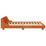 Bed Frame without Mattress Wax Brown 120x190 cm Small Double Solid Wood Pine - Bargainia.com - 