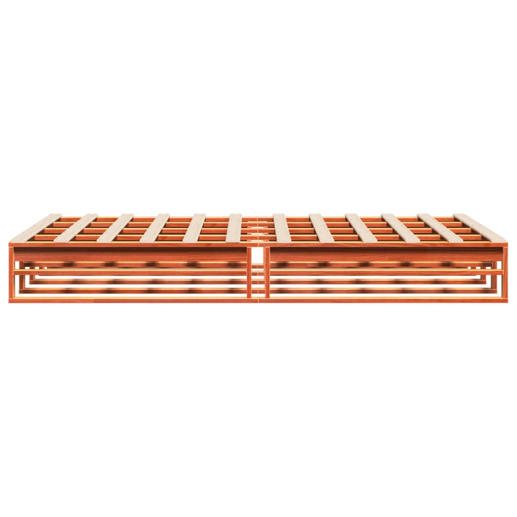 Bed Frame without Mattress Wax Brown 120x190 cm Small Double Solid Wood Pine - Bargainia.com - 