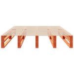 Bed Frame without Mattress Wax Brown 120x190 cm Small Double Solid Wood Pine - Bargainia.com - 