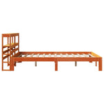 Bed Frame without Mattress Wax Brown 120x190 cm Small Double Solid Wood Pine - Bargainia.com - 
