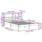 Bed Frame without Mattress Wax Brown 120x190 cm Small Double Solid Wood Pine - Bargainia.com - 