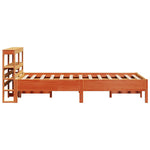 Bed Frame without Mattress Wax Brown 120x190 cm Small Double Solid Wood Pine - Bargainia.com - 