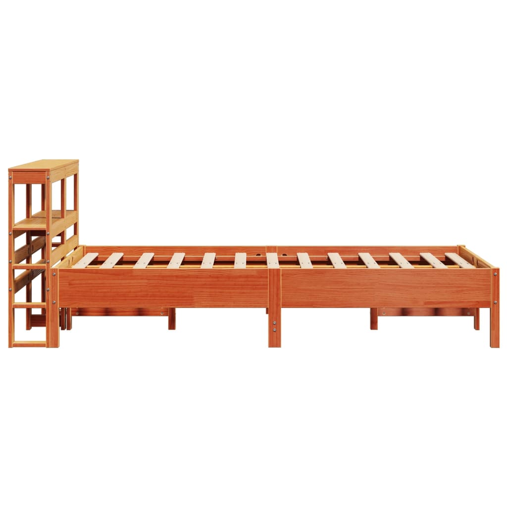 Bed Frame without Mattress Wax Brown 120x190 cm Small Double Solid Wood Pine - Bargainia.com - 