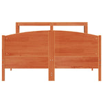 Bed Frame without Mattress Wax Brown 120x190 cm Small Double Solid Wood Pine - Bargainia.com - 