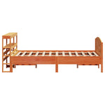 Bed Frame without Mattress Wax Brown 120x190 cm Small Double Solid Wood Pine - Bargainia.com - 