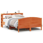 Bed Frame without Mattress Wax Brown 120x190 cm Small Double Solid Wood Pine - Bargainia.com - 