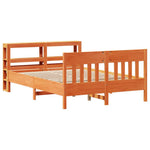 Bed Frame without Mattress Wax Brown 120x190 cm Small Double Solid Wood Pine - Bargainia.com - 