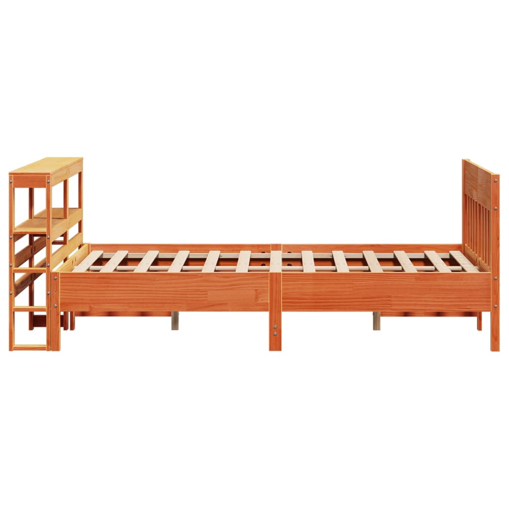 Bed Frame without Mattress Wax Brown 120x190 cm Small Double Solid Wood Pine - Bargainia.com - 