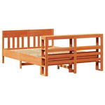 Bed Frame without Mattress Wax Brown 120x190 cm Small Double Solid Wood Pine - Bargainia.com - 