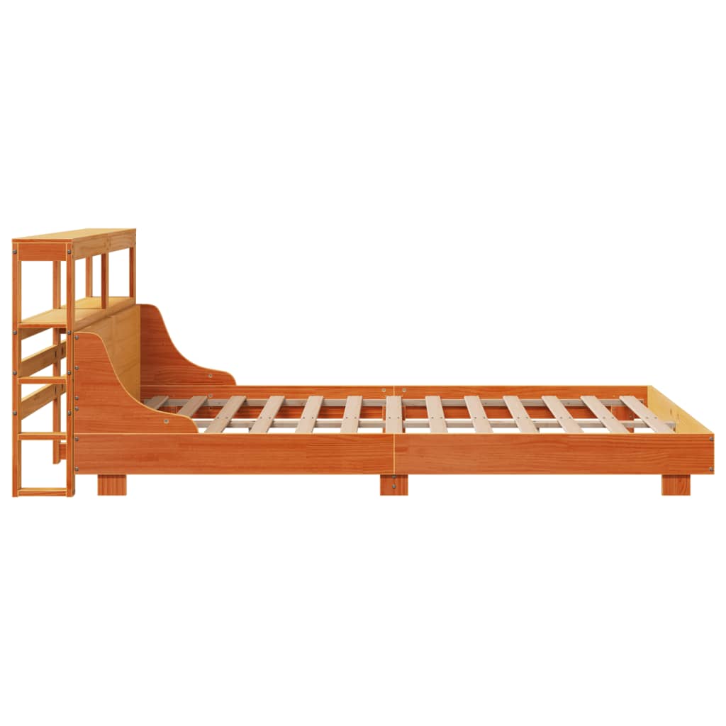 Bed Frame without Mattress Wax Brown 120x190 cm Small Double Solid Wood Pine - Bargainia.com - 