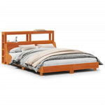 Bed Frame without Mattress Wax Brown 120x190 cm Small Double Solid Wood Pine - Bargainia.com - 