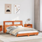 Bed Frame without Mattress Wax Brown 120x190 cm Small Double Solid Wood Pine - Bargainia.com - 