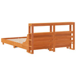Bed Frame without Mattress Wax Brown 120x190 cm Small Double Solid Wood Pine - Bargainia.com - 