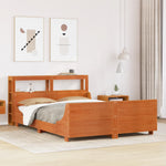 Bed Frame without Mattress Wax Brown 120x190 cm Small Double Solid Wood Pine - Bargainia.com - 