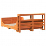 Bed Frame without Mattress Wax Brown 120x190 cm Small Double Solid Wood Pine - Bargainia.com - 