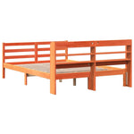 Bed Frame without Mattress Wax Brown 120x190 cm Small Double Solid Wood Pine - Bargainia.com - 