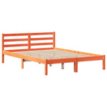Bed Frame without Mattress Wax Brown 120x190 cm Small Double Solid Wood Pine - Bargainia.com - 