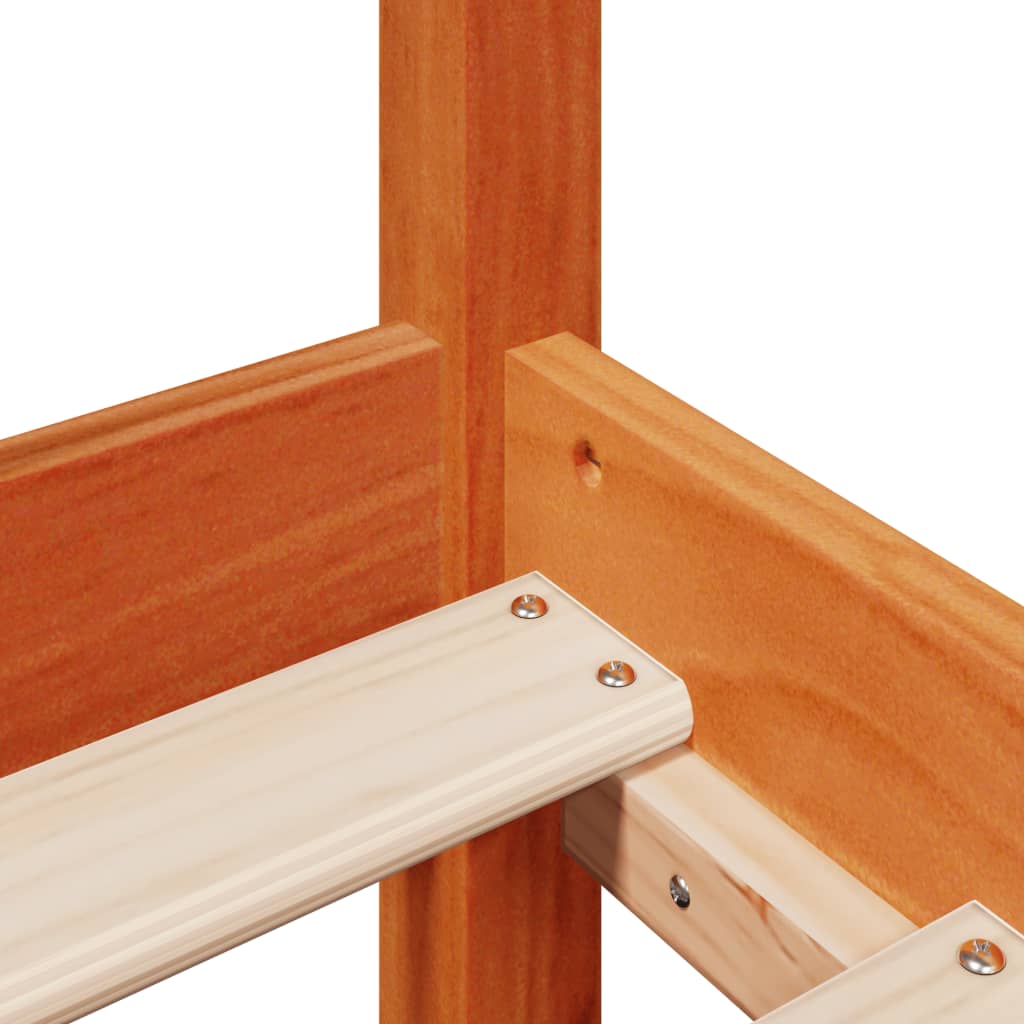 Bed Frame without Mattress Wax Brown 120x190 cm Small Double Solid Wood Pine - Bargainia.com - 