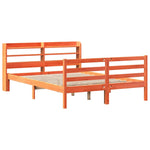 Bed Frame without Mattress Wax Brown 120x190 cm Small Double Solid Wood Pine - Bargainia.com - 