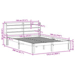 Bed Frame without Mattress Wax Brown 120x190 cm Small Double Solid Wood Pine - Bargainia.com - 