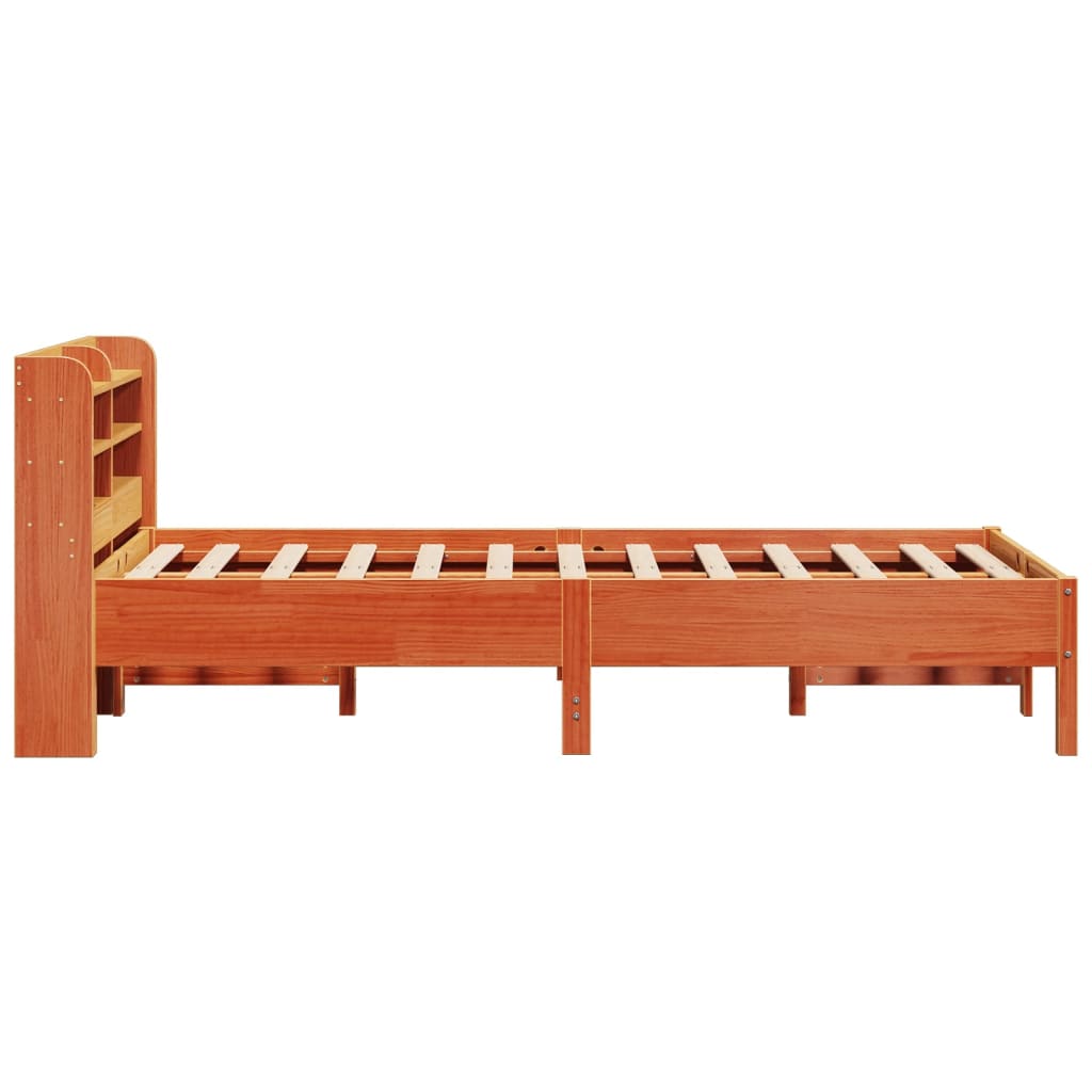 Bed Frame without Mattress Wax Brown 120x190 cm Small Double Solid Wood Pine - Bargainia.com - 