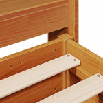Bed Frame without Mattress Wax Brown 120x190 cm Small Double Solid Wood Pine - Bargainia.com - 