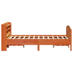 Bed Frame without Mattress Wax Brown 120x190 cm Small Double Solid Wood Pine - Bargainia.com - 