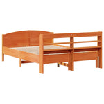 Bed Frame without Mattress Wax Brown 120x190 cm Small Double Solid Wood Pine - Bargainia.com - 