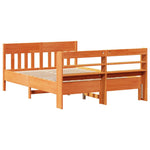 Bed Frame without Mattress Wax Brown 120x190 cm Small Double Solid Wood Pine - Bargainia.com - 