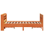 Bed Frame without Mattress Wax Brown 120x190 cm Small Double Solid Wood Pine - Bargainia.com - 