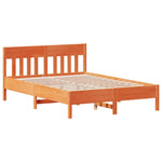 Bed Frame without Mattress Wax Brown 120x190 cm Small Double Solid Wood Pine - Bargainia.com - 