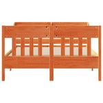Bed Frame without Mattress Wax Brown 120x190 cm Small Double Solid Wood Pine - Bargainia.com - 