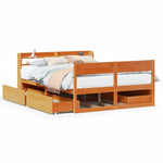 Bed Frame without Mattress Wax Brown 120x190 cm Small Double Solid Wood Pine - Bargainia.com - 